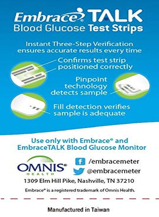 embrace Omnis Health Embrace Blood Glucose Test Strips, 50ct - Image 2